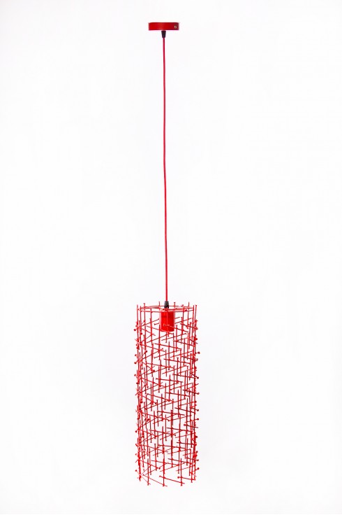 Світильник підвісний BARREL 500 червоний