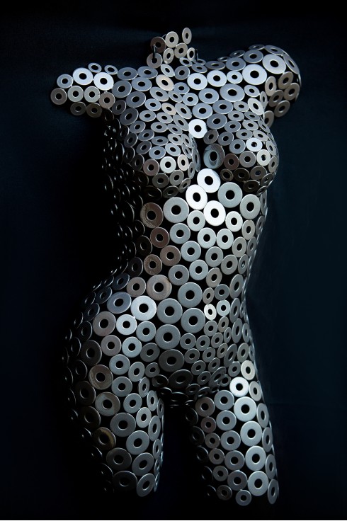 Манекен женский арт - деко из металлических шайб Georgia 01502