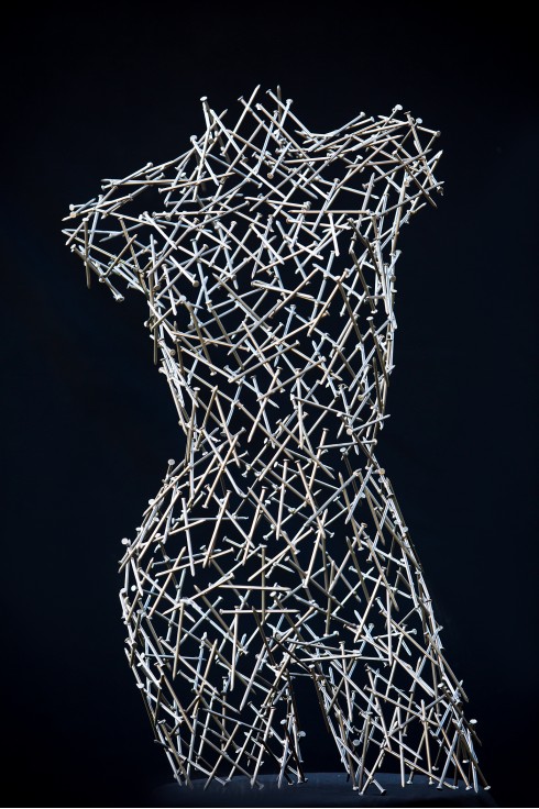 Манекен жіночий арт - деко із цвяхів Alabama 00101