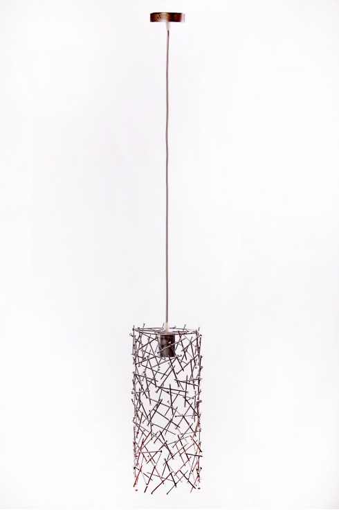 Світильник підвісний BARREL RANDOM 400 срібний