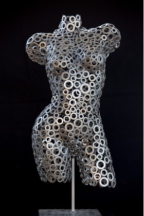 Манекен жіночий арт-деко із металевих шайб Alabama 00303А