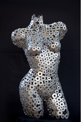 Манекен жіночий арт-деко із металевих шайб Alabama 00404А