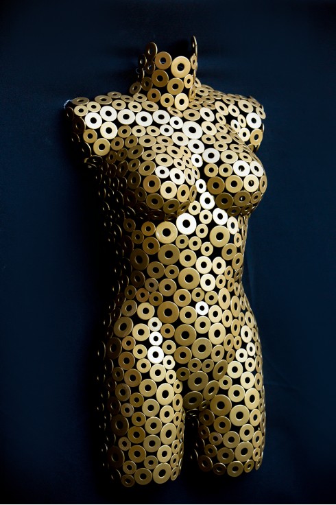 Манекен жіночий арт - деко із металевих шайб Indiana 01802