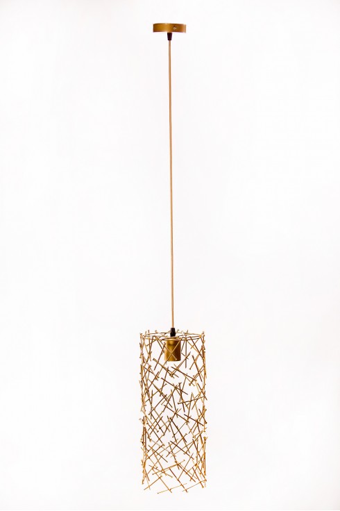 Світильник підвісний BARREL RANDOM 400 золотий