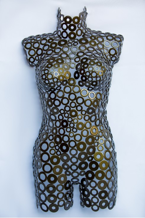 Манекен жіночий арт-деко із металевих шайб Indiana 01903