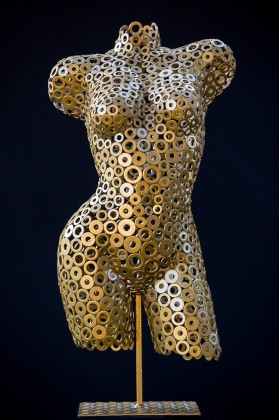 Манекен жіночий арт-деко із металевих шайб Alabama 00505А