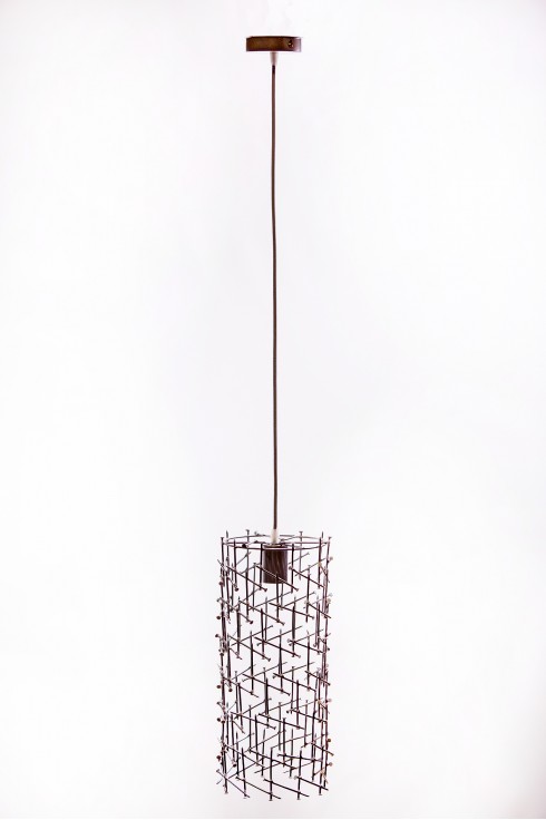 Світильник підвісний BARREL 400 срібний