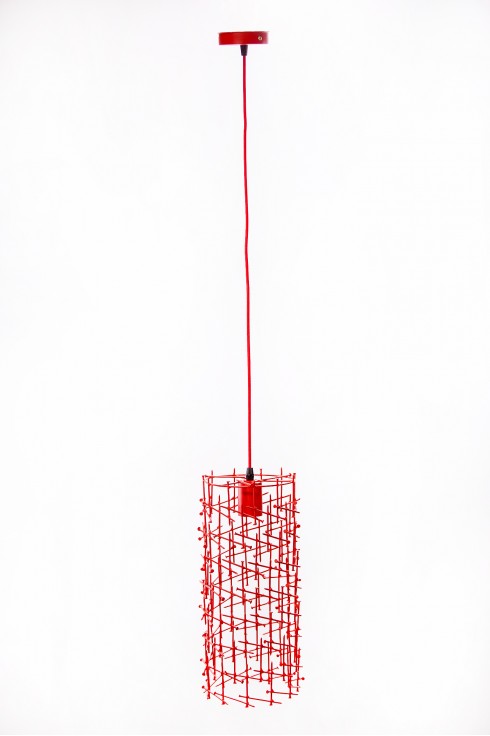 Світильник підвісний BARREL 400 червоний