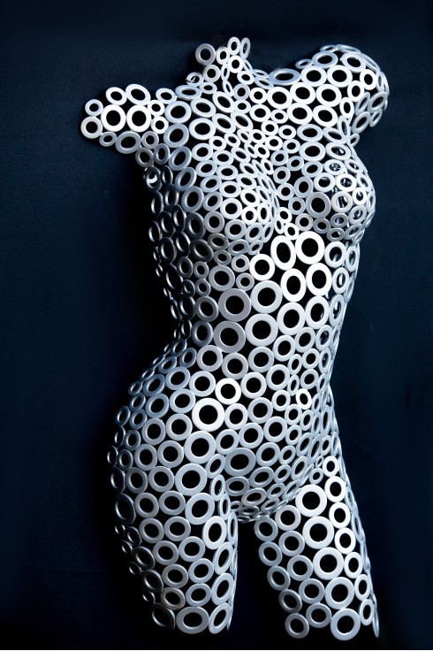 Манекен жіночий арт - деко із металевих шайб Georgia 01401