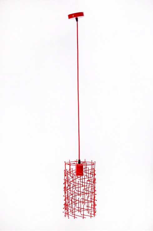 Світильник підвісний BARREL 300 червоний